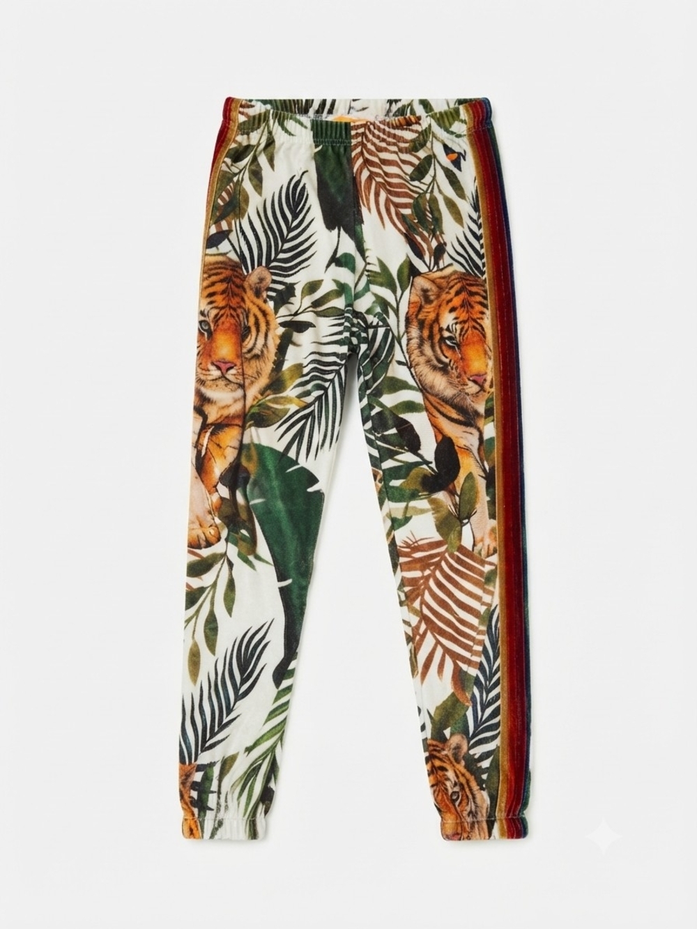 Aviator Nation Tiger & Jungle Stripe Track Pants Joggers Size M